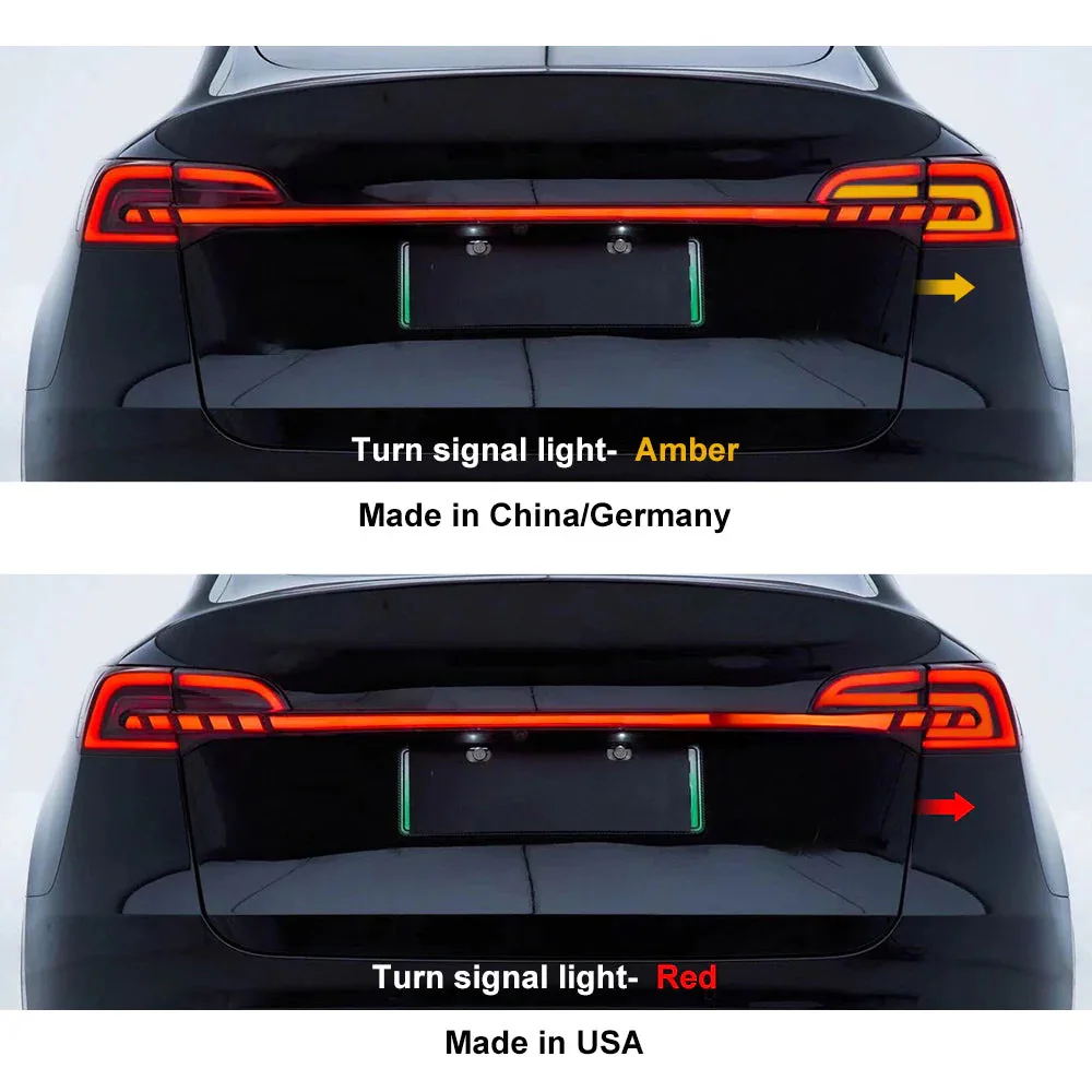 TailLights Full-Width Strip Tail Light for Tesla Model 3/Y Waterproof Car Lights Rear Tail Lamps Turn Signal Accessories