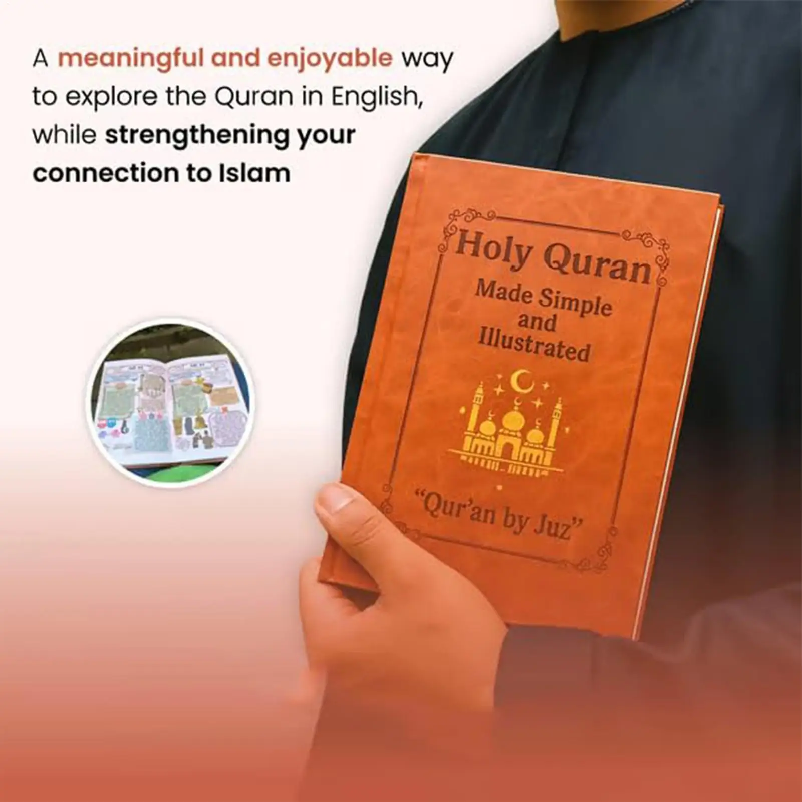 

Quran Made Simple: Beginner-Friendly Study Guide with Illustrated Tafsir, Easy Explanations & Full Summary - Ramadan or Eid Gift