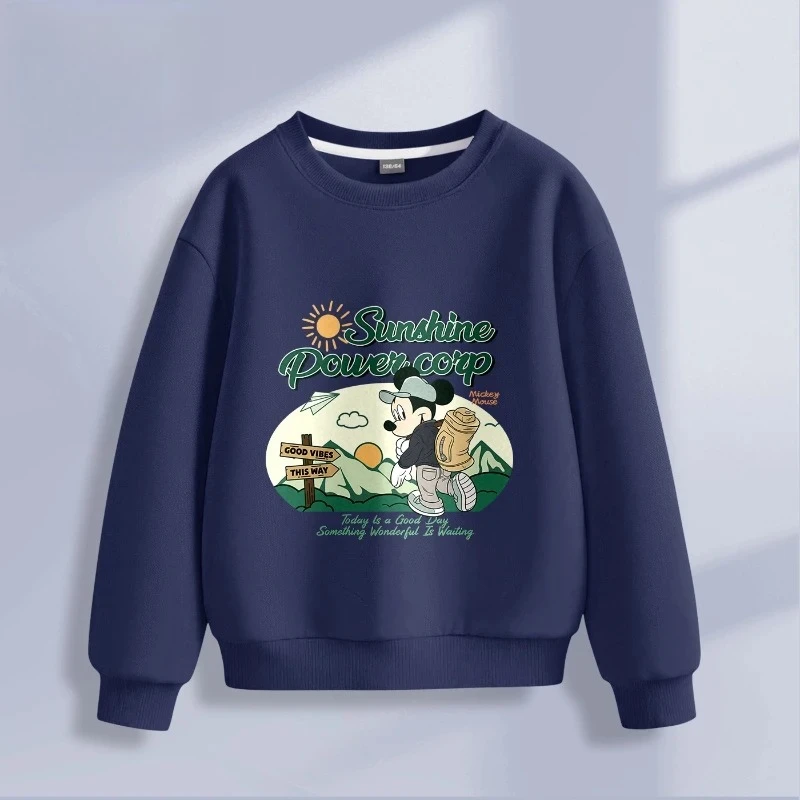 Kinderhoodie 2025, unisex top met ronde hals en lange mouwen voor veelzijdige kleding voor jongens en meisjes