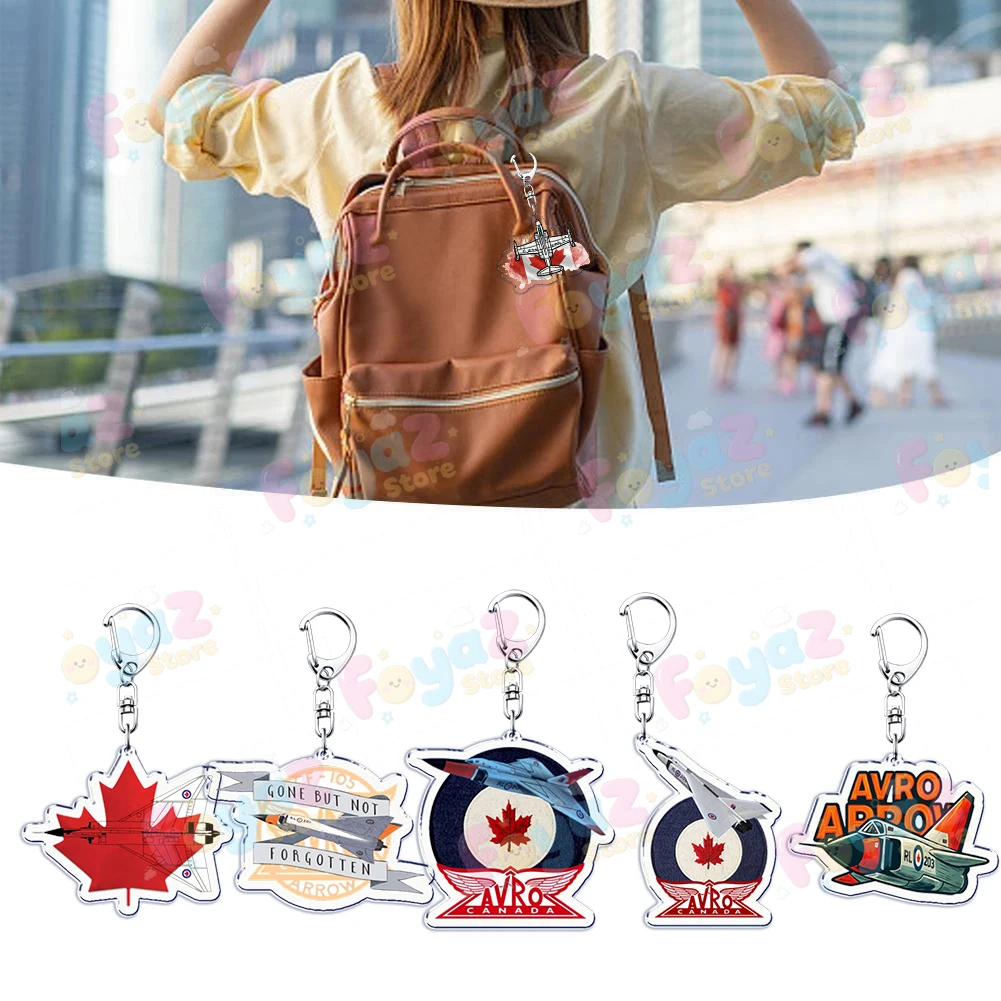 كندا أفرو السهم المفاتيح للملحقات Cf 105 Rcaf التصحيح إد السهام القتالية الطائرات Keyrings سلسلة مفاتيح المشجعين الهدايا #6
