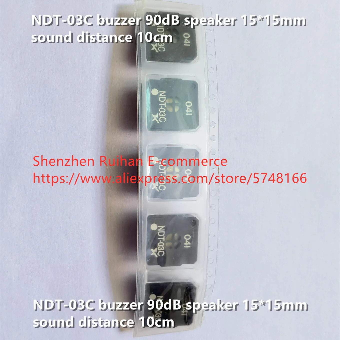 Original new 100% NDT-03C buzzer 90dB speaker 15*15mm sound distance 10cm (Inductor)