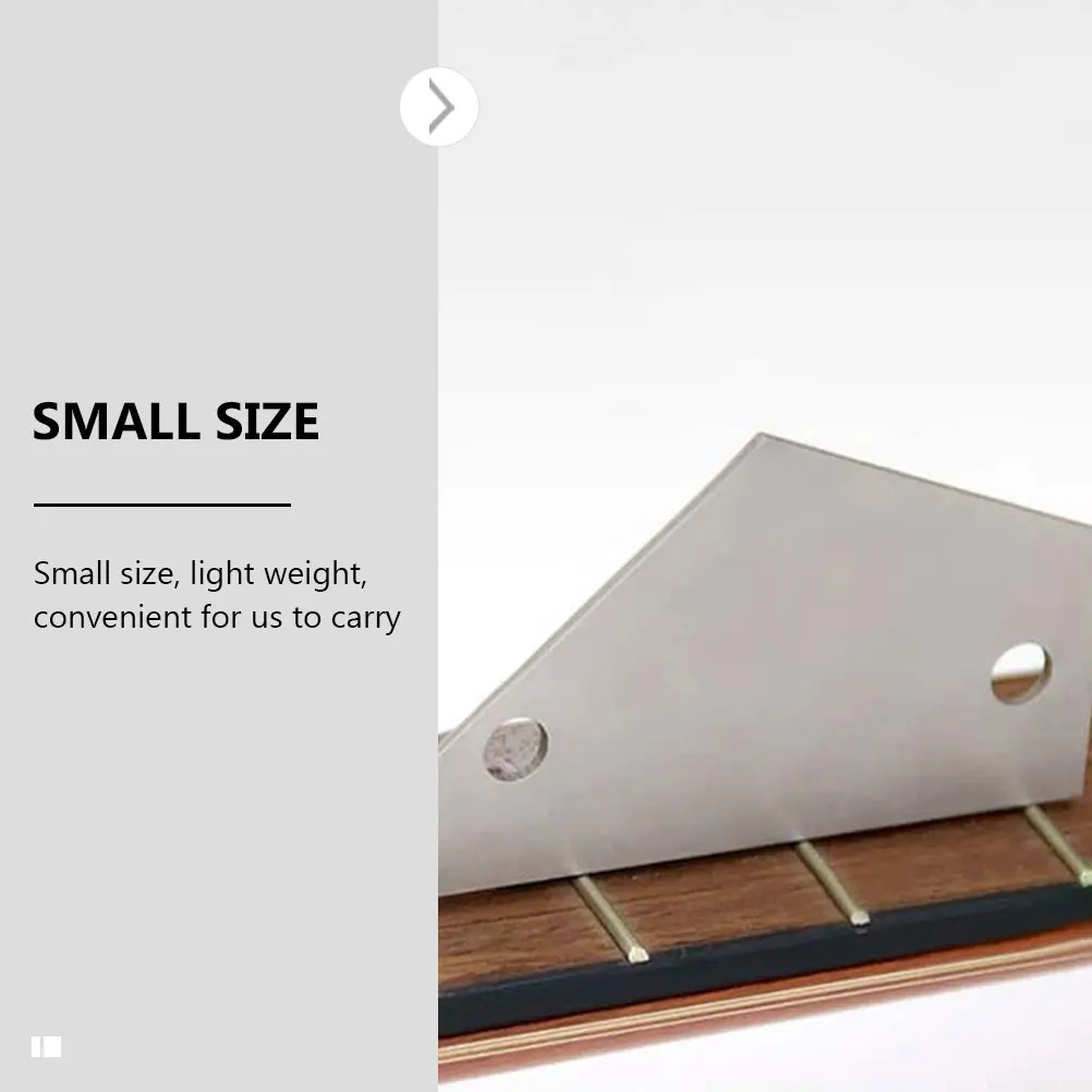 

Professional Guitar String Height Ruler Stainless Steel Measuring Device for Instrument Maintenance Accurate Fret Rocker and