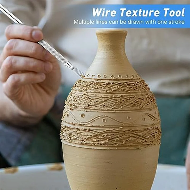 30 Pieces Clay Needle Tools and Pottery Feather Line Texture Tools,Ceramic Clay Sculpting Tool Kit,For Ceramic Sculpture