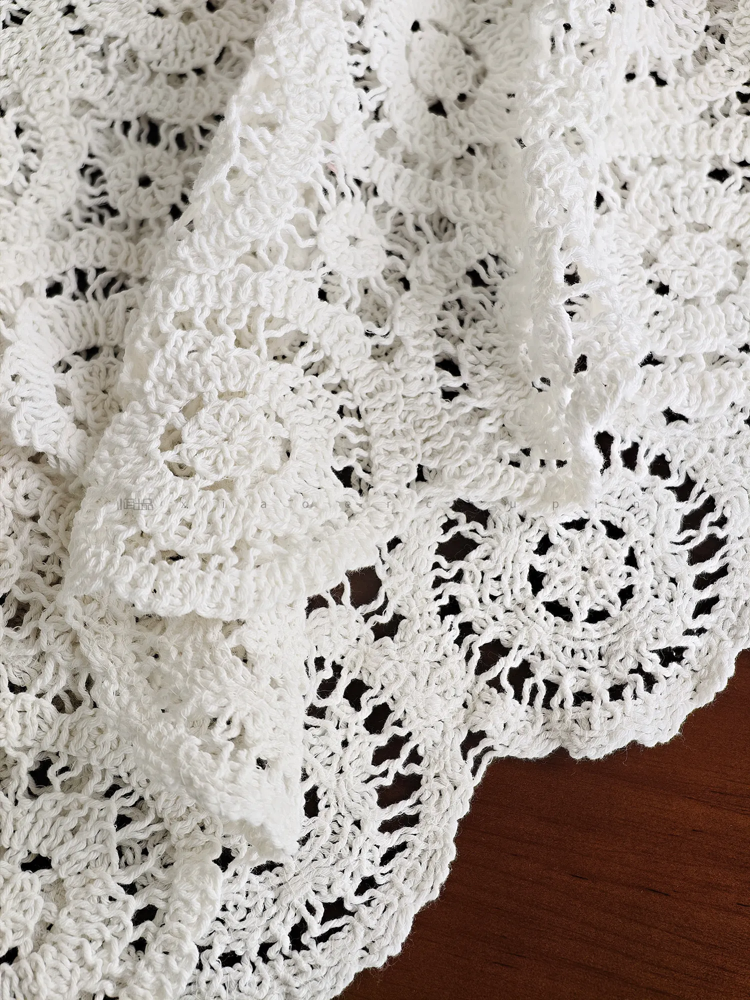 Women's Crochet Lace Tank Top Sleeveless V-Neck Lace Up Back Blouse Boho Festival Cottagecore Open-work Lace Vest view 5