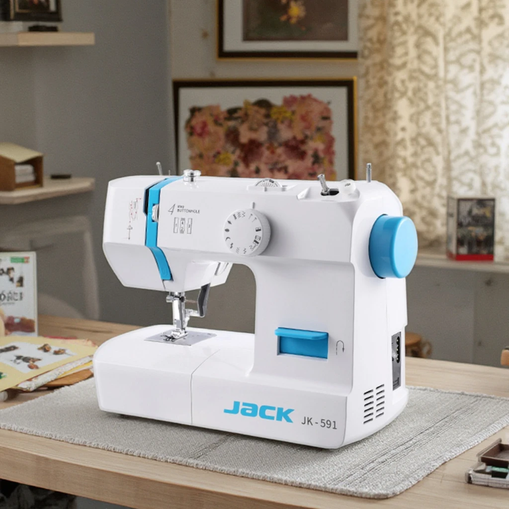 Electronic Overlock Domestic Zig Zag Lock Stitch Sewing Machine Small Lightweight Household Sewing Machine