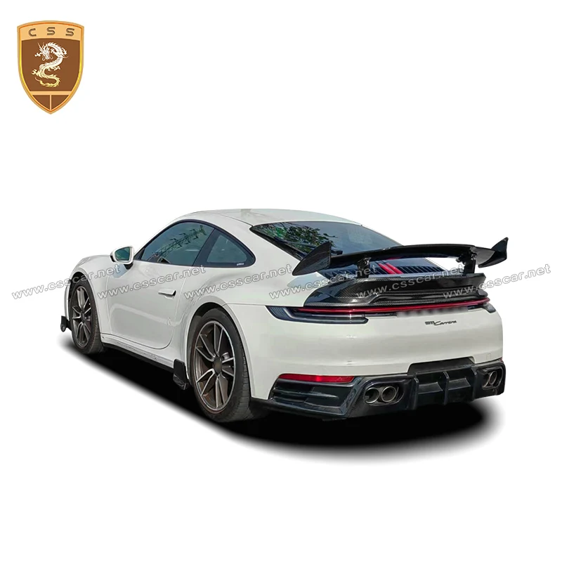 

Накладки на воздухозаборники переднего бампера, задний диффузор-спойлер, боковые пороги для Porsche 911/992 Turbo 19-24, стиль Bar B