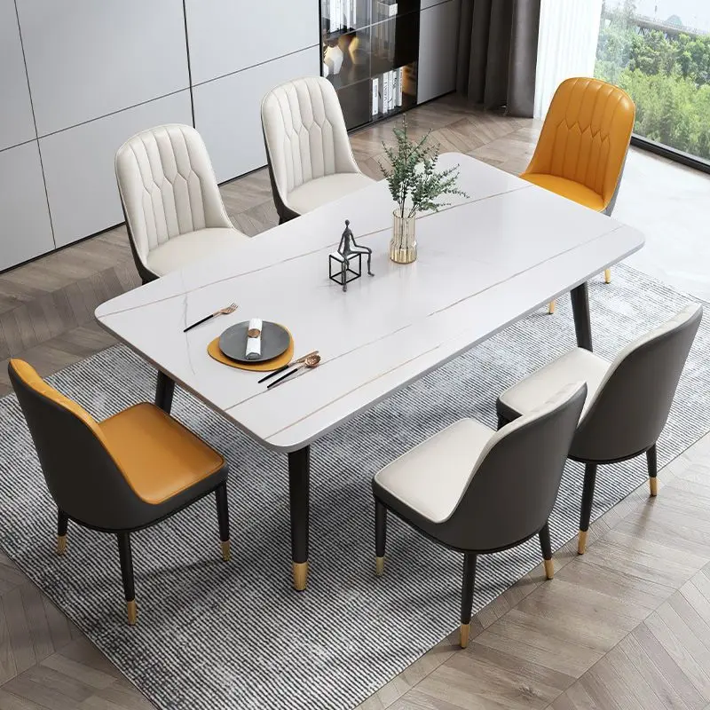 Luxury Rectangle Dining Table Modern Chair Sedentary Breakfast Dining Table Minimalist Design Table A Manger Home Furniture