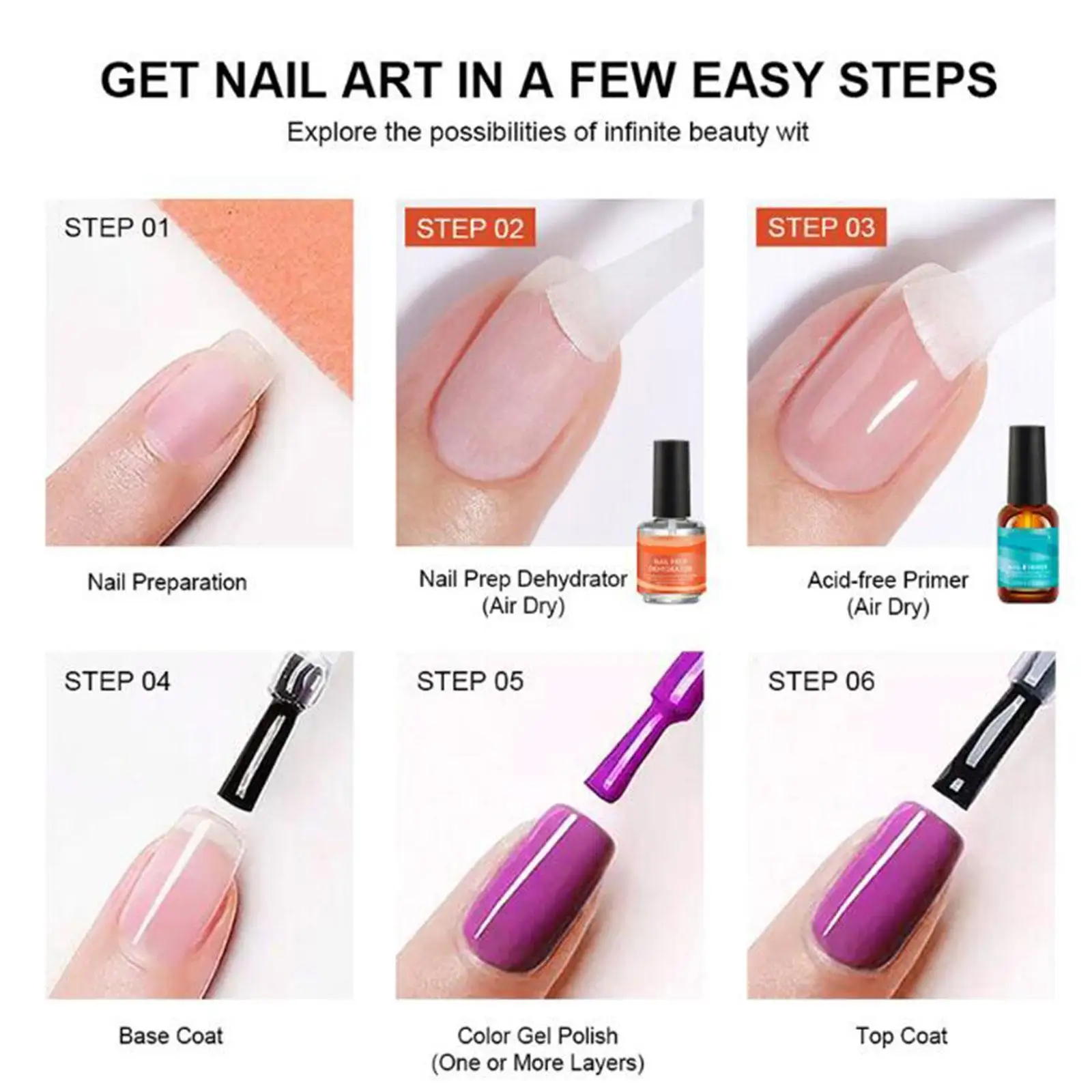 مجفف تجفيف الأظافر والبرايمر 15 مل جل برايمر مانيكير لطلاء الأظافر الجل