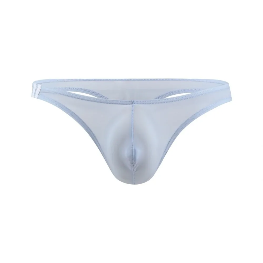 

Fashion Low Rise Men's Thong See-through U Convex Ice Silk Underpants Quick Dry Ultra-Thin Bikini Briefs Intimate Wear