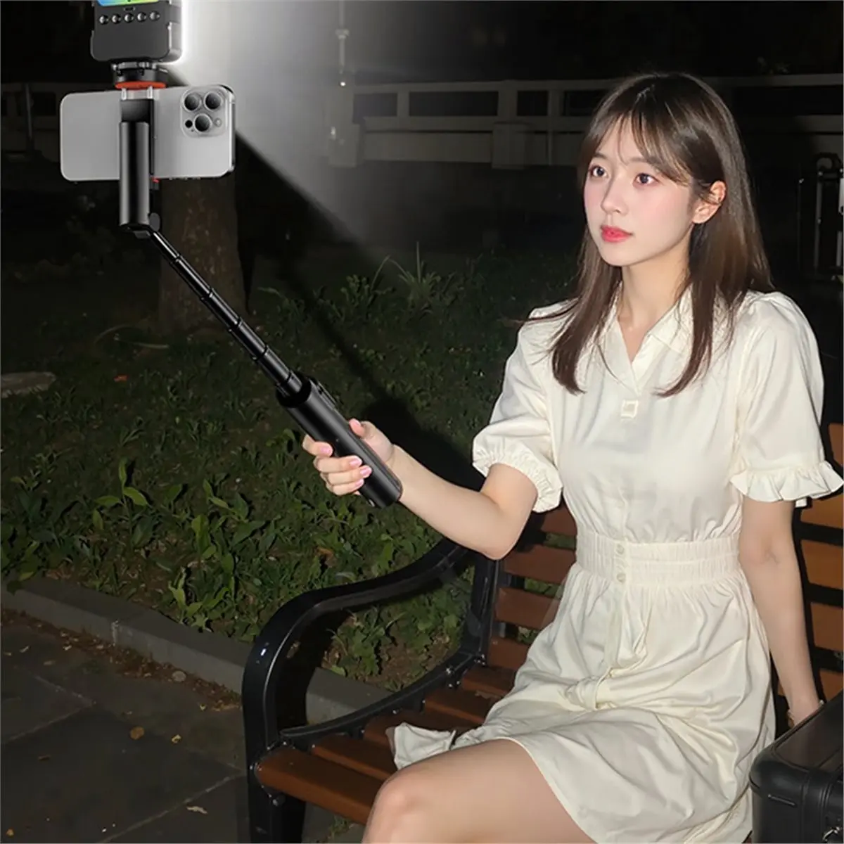 reveal Automatic Phone Tripod Extendable Selfie Stick Portable Cell Phone Stand Mount Holder with Remote Control Selfie Stick