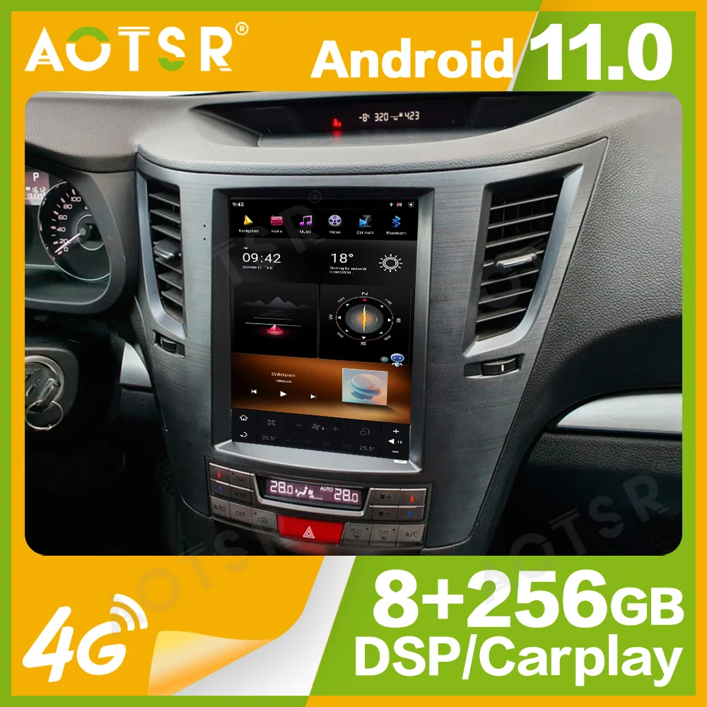 

10.4'' Qualcomm 8 core For Subaru Legacy Outback 2009-2014 Car Radio Multimedia Player Android 11 Auto GPS Navi Wireless Carplay