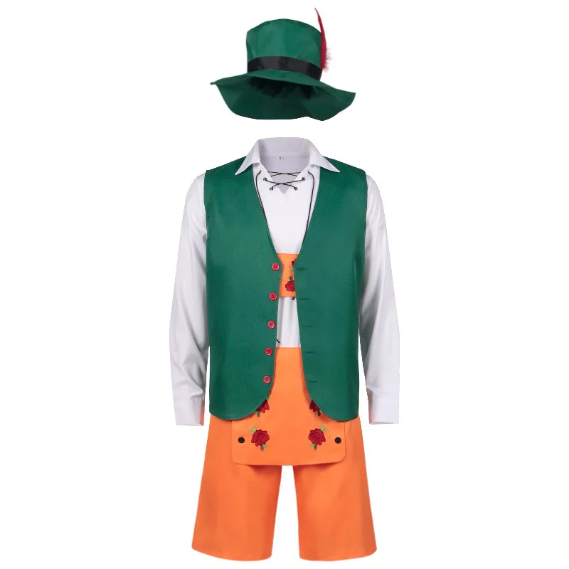 Uomini adulti tedesco tradizionale birra Festival Oktoberfest T Shirt gilet salopette costumi Cosplay di Halloween gioco di ruolo Outfit