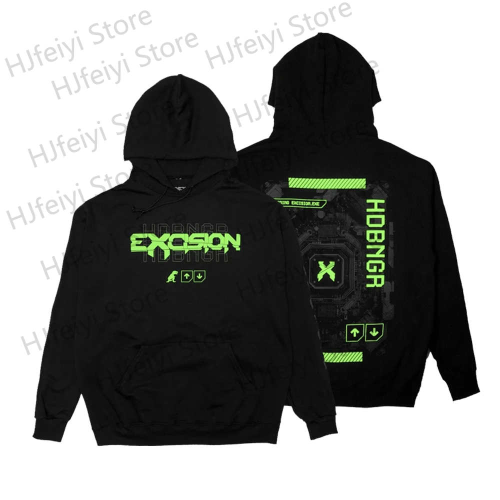 Excision Exe Glow In The Dark Merch Long Sleeve Hoodies For Men/Women Unisex Sweatshirt Hooded Pullover Streetwear