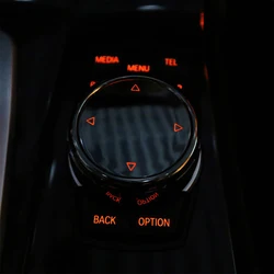 Car Multimedia Button Cover Trim Knob Sticker for BMW 1/3/5/7 Series F10 F18 F07 F20 F21 F30 F35 F01 F02 F25 For NBT Controller