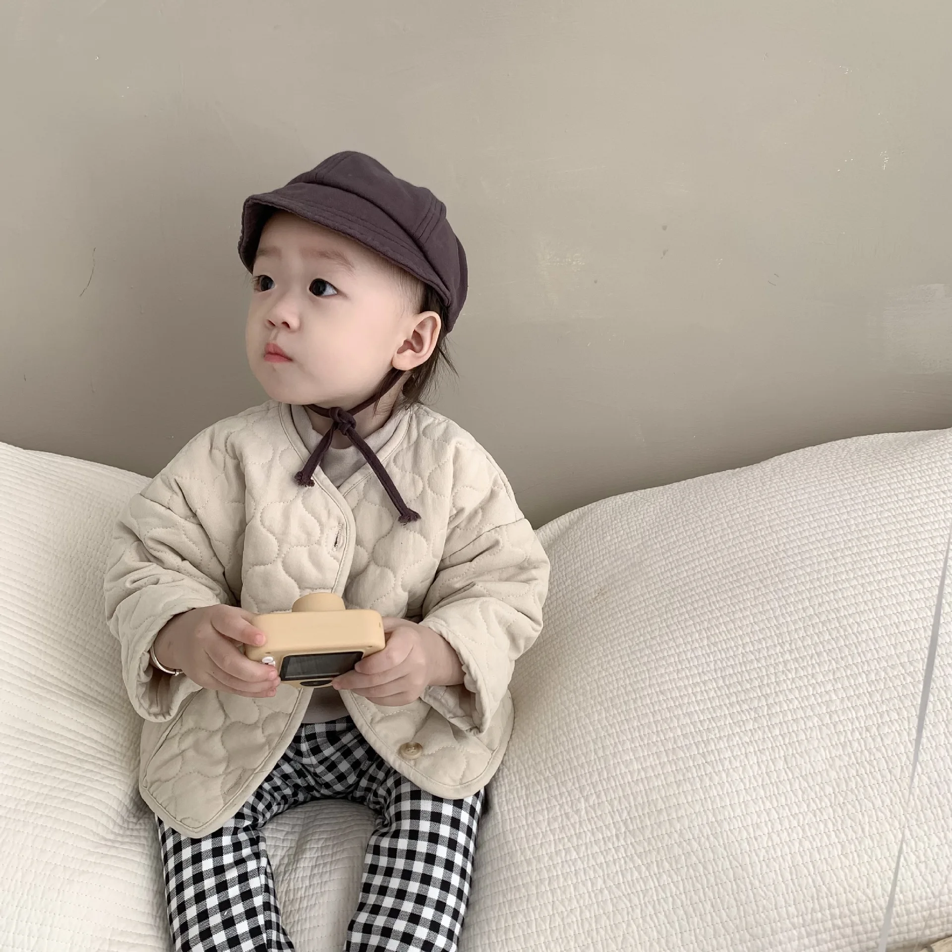 2024 Winter New Baby Long Sleeve Coat Thick Warm Children Padded Jacket Cotton Infant Fleece Coat Boy Girl Windproof Jacket