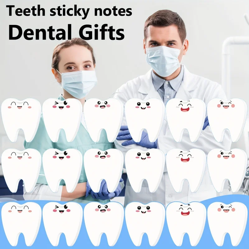 4/12 pcs Dental Hygienist Assistant Sticky Notes Tooth Note Book Funny Gift For Office Employee Colleague School Care Your Teeth