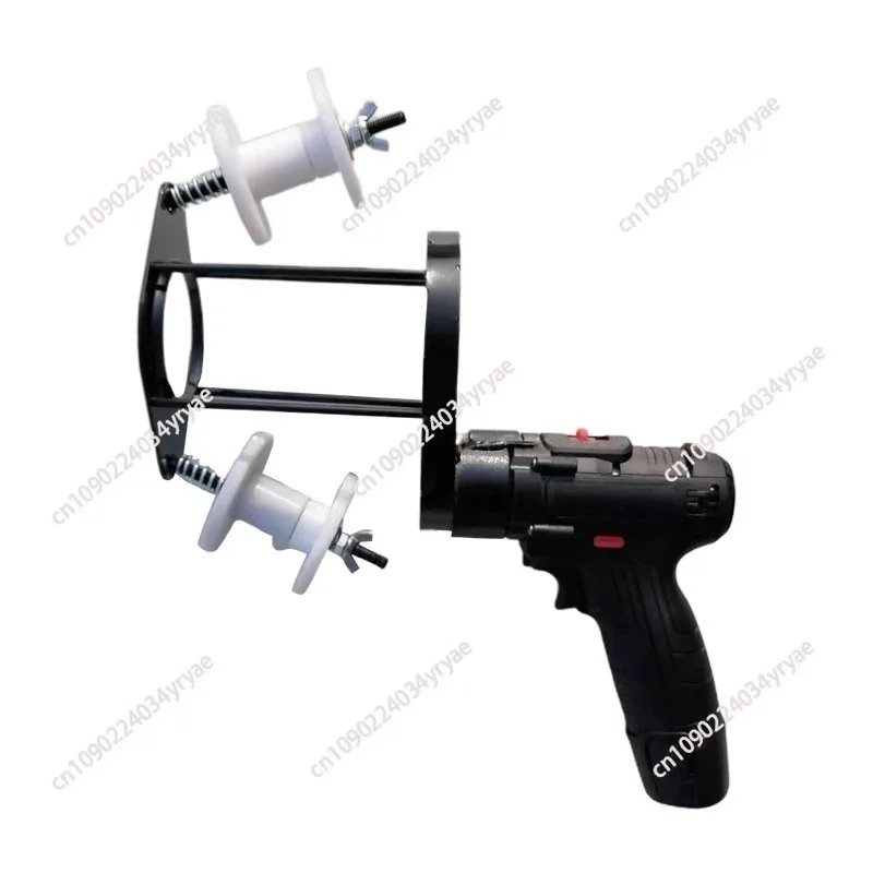 

Air conditioner copper pipe electric winding artifact, tube guarantee machine, automatic binding and tie machine tool