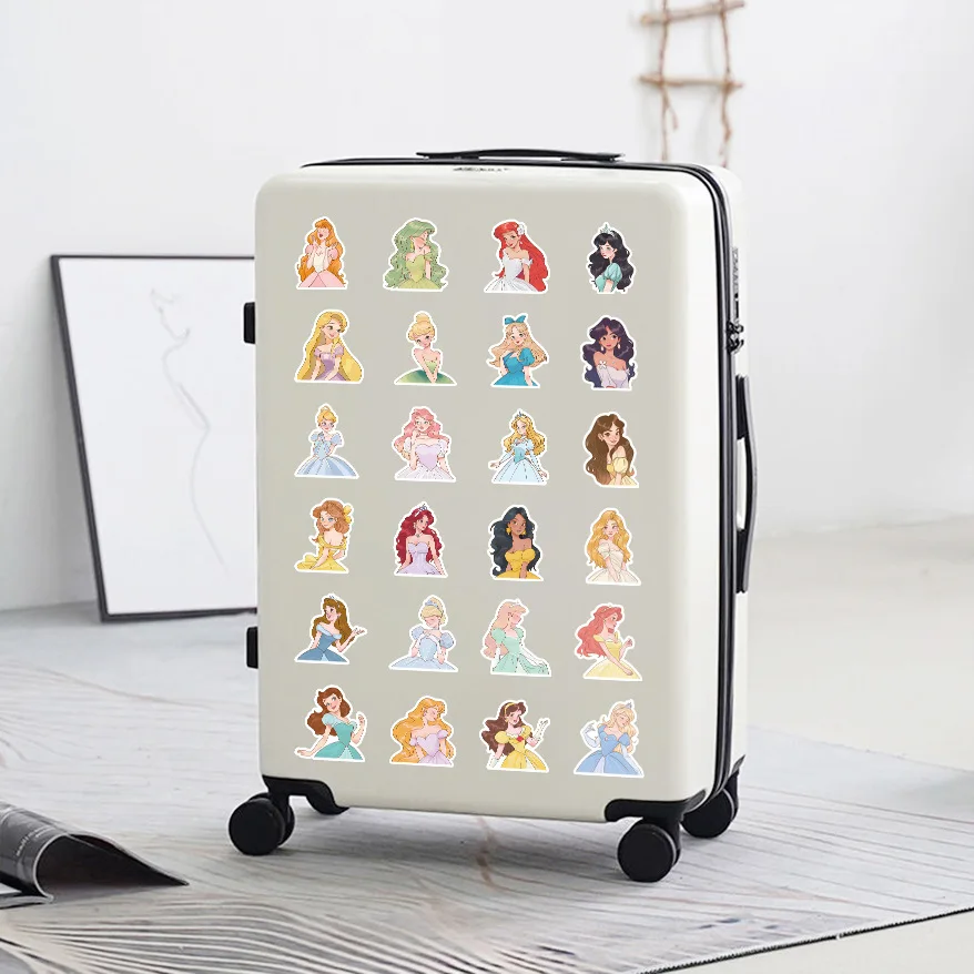 สติกเกอร์การ์ตูนเจ้าหญิง 53 ชิ้น อุปกรณ์ตกแต่งอนิเมะ สำหรับตกแต่งสมุดโน้ตและสมุดบันทึก วัสดุทำมือ กันน้ำ ของขวัญ