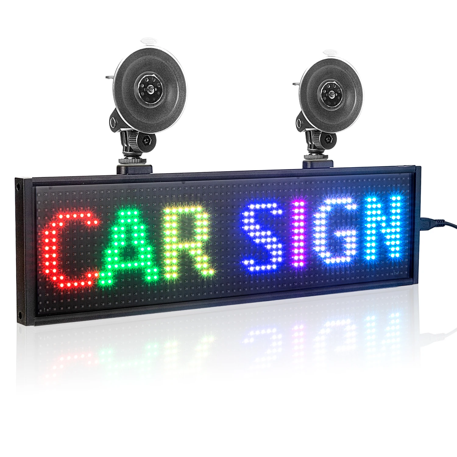 P5 12V RGB Full Color LED Billboard Digital Moving Scrolling Messages Led Car Sign Board for Car Rear Window APP Programmable