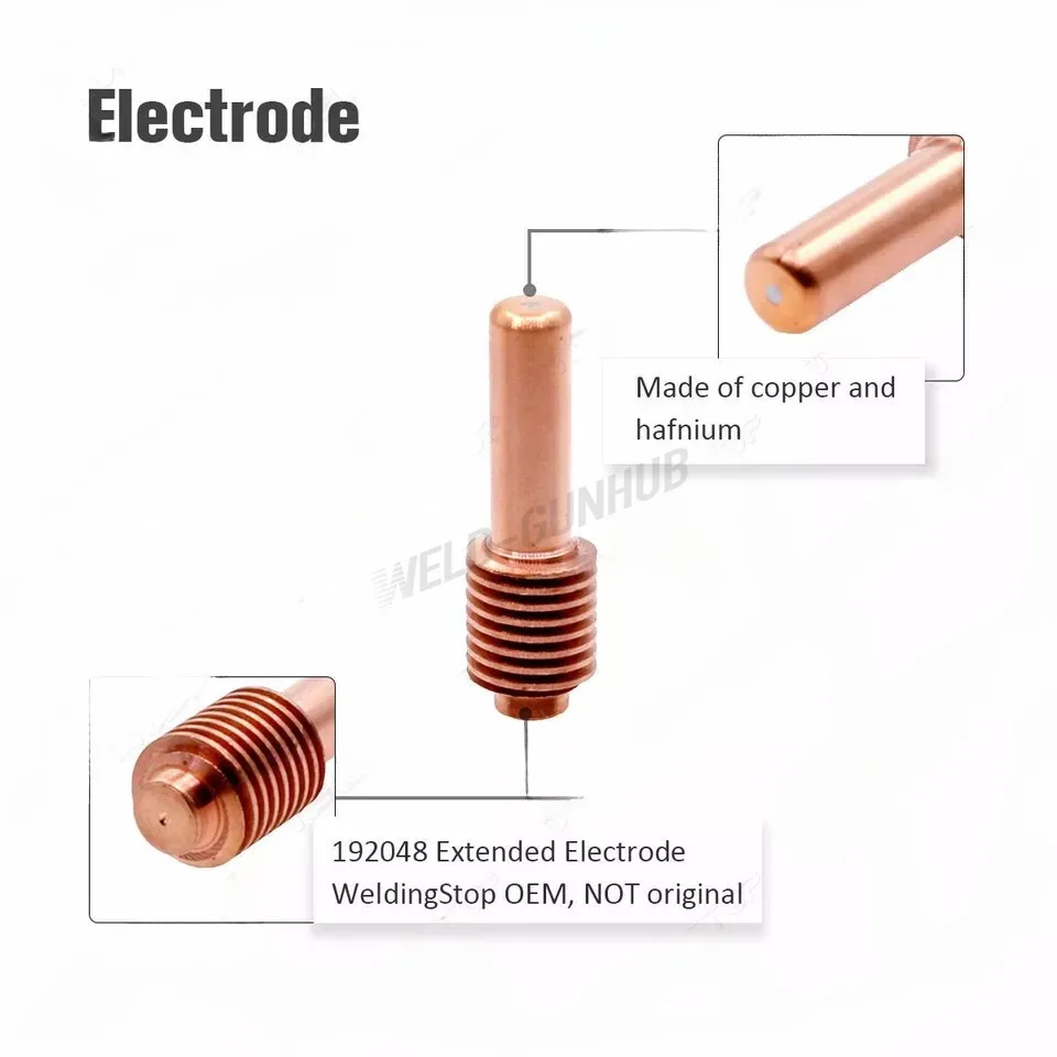 20 piece plasma 192048 electrode 192052 tip 40A suitable for Miller ICE-40C ICE-40T flashlight-