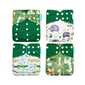 4Pcs Green Animal