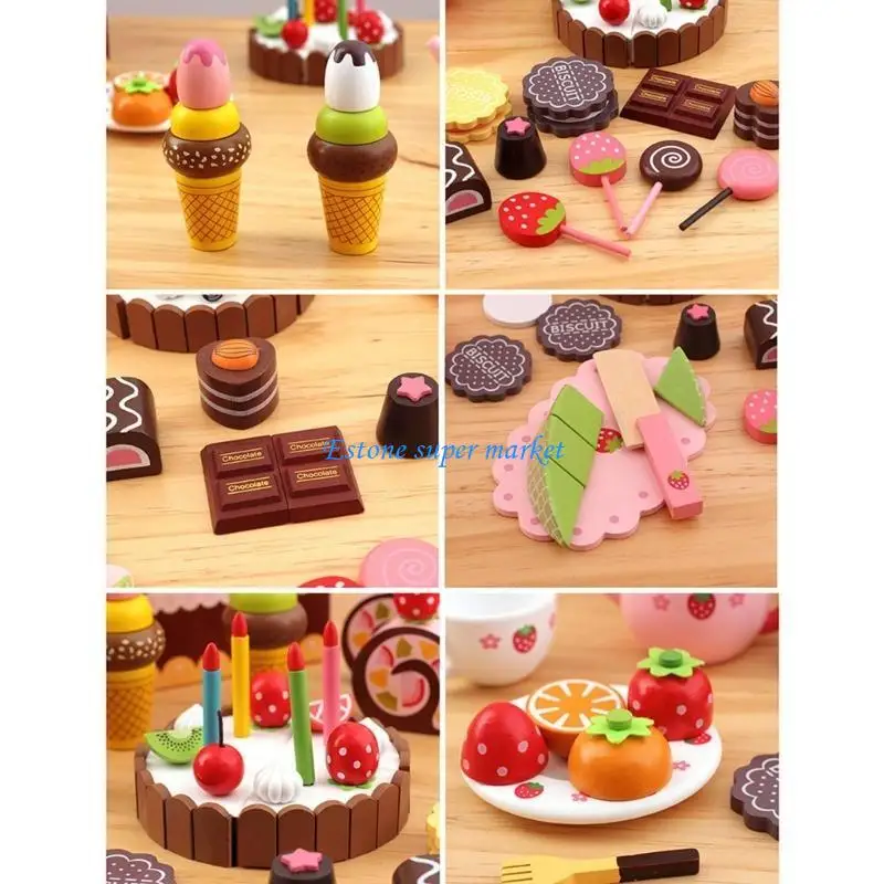 090B صينية كب كيك لعبة التطوير المبكر هدية تعليمية للأطفال مجموعة لعب المطبخ