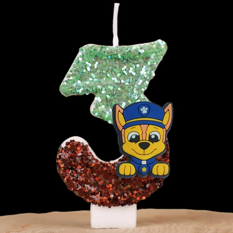 Свеча «Щенячий патруль», детские украшения для торта на день рождения, милый мультяшный аниме-фигурка, аксессуары для вечеринок, принадлежности