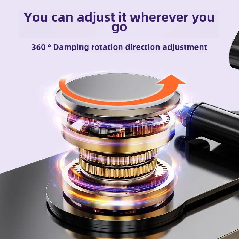 All-metal Non-slip Foldable Mobile Phone Holder Desktop 360-degree Rotating Height Adjustable Mobile Phone Holder Lazy
