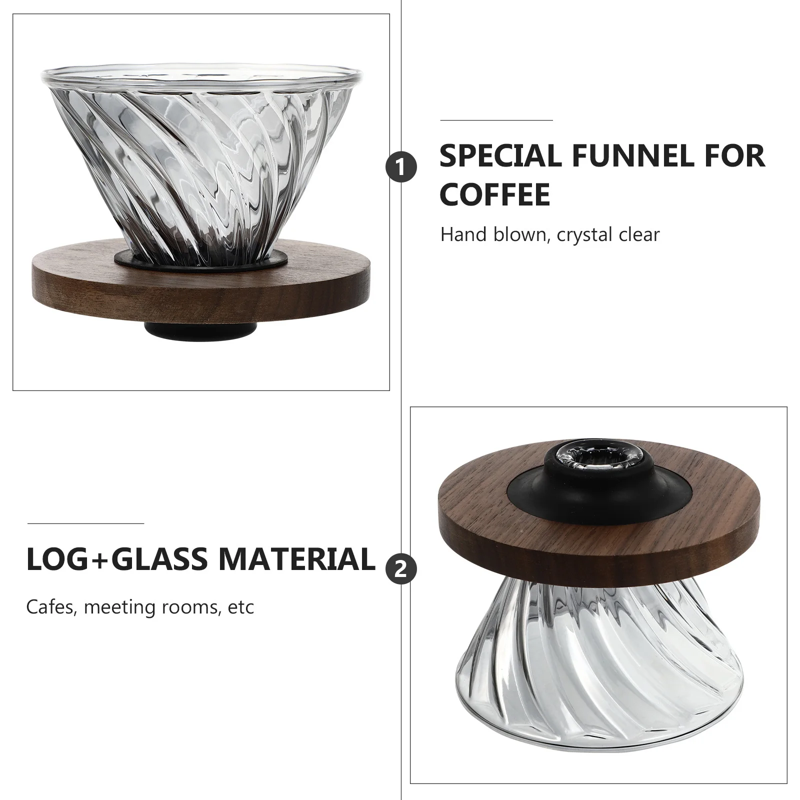 

HOMSFOU Coffee Pot Funnel Black Home Use Exquisite Brewing Tool for Perfect Coffee