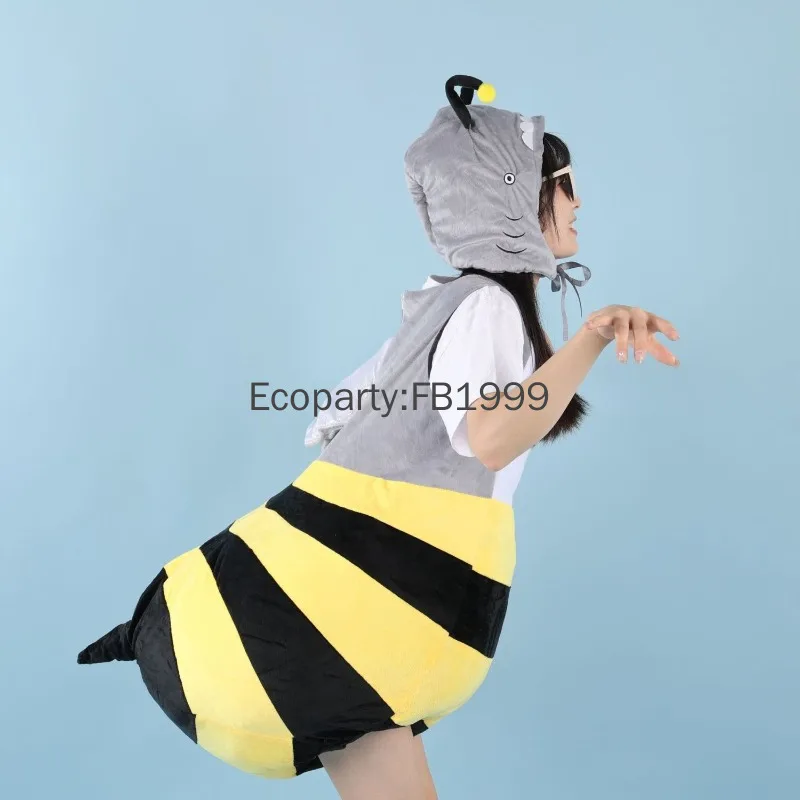 الكبار الاطفال مضحك القرش النحل تأثيري حلي الكبار هالوين يمكن ارتداؤها أفخم أكمام عودة الجناح قبعة دعوى الحيوان تأثيري وتتسابق