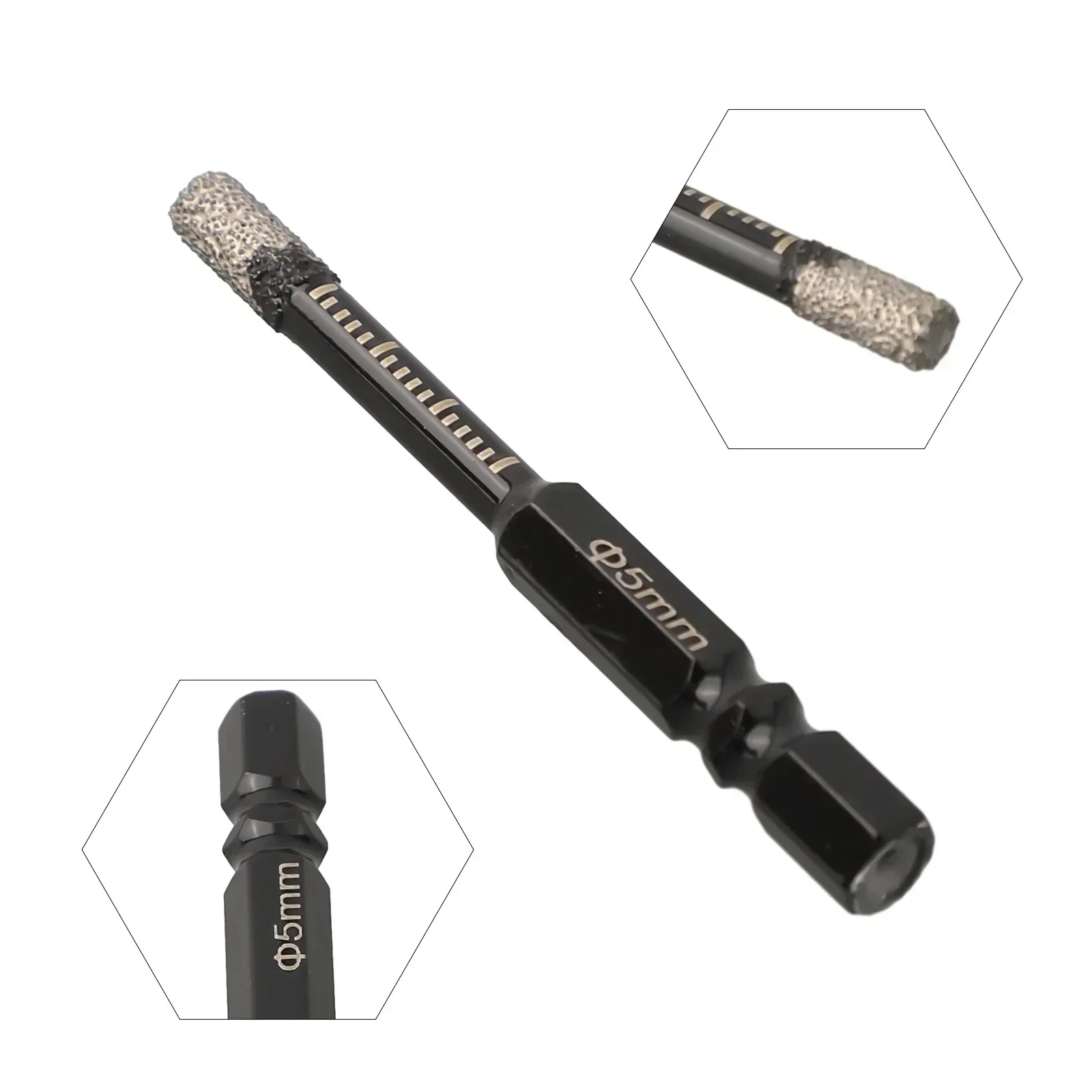 

6.35mm Hex Handle Vacuum Brazed Diamond Dry Drill Bits Cutter 6mm 8mm -16mm Series Marble Granite Vitrified Tile Hole Opener