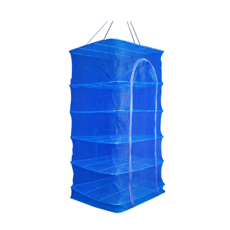 5 Layers Fish Mesh Hanging Sun Dry Net for Food Dehydrator Durable Folding Vegetable Herbs Fishes Dryer Net Drying Racks