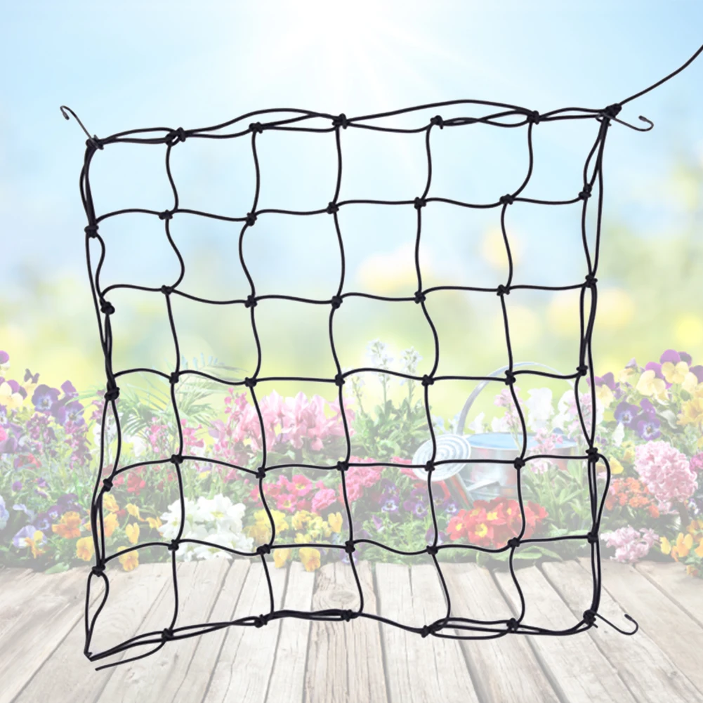 Uniform Light-receiving Elastic Net Polyester Supporting Equipment Pressed Branch Net with Removable Hook for Garden Fence
