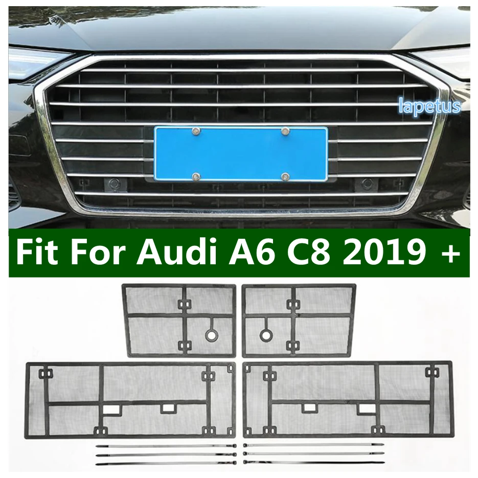 

Metal Screening Mesh Front Grille Insert Net Protection Kit Fit For Audi A6 C8 2019 - 2023 Car Accessories