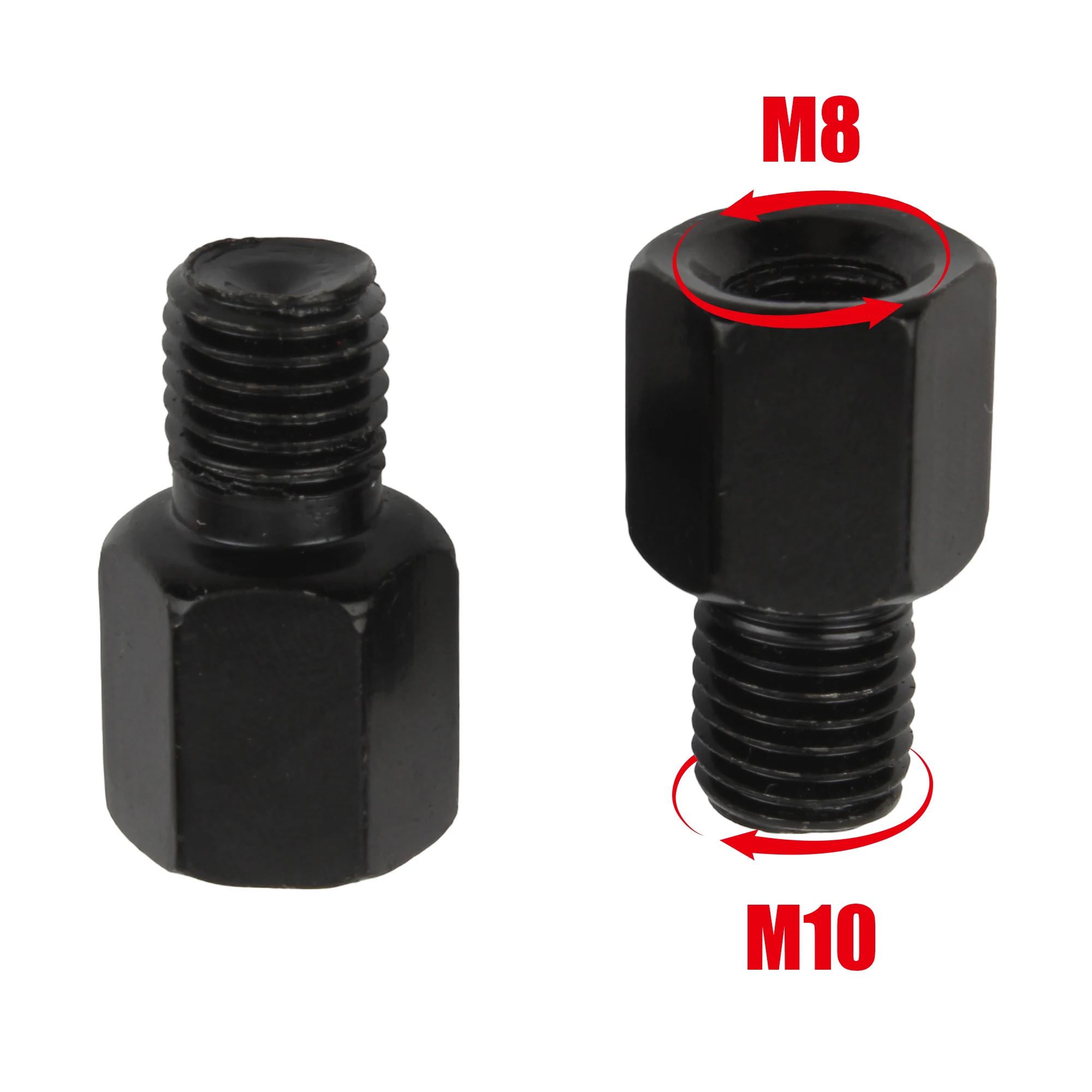 Motorcycle Mirror Conversion Screw M8 M10 Pair Black 10MM 8MM Rearview Mirrors Conversion Bolt Clockwise Universal Modified Part