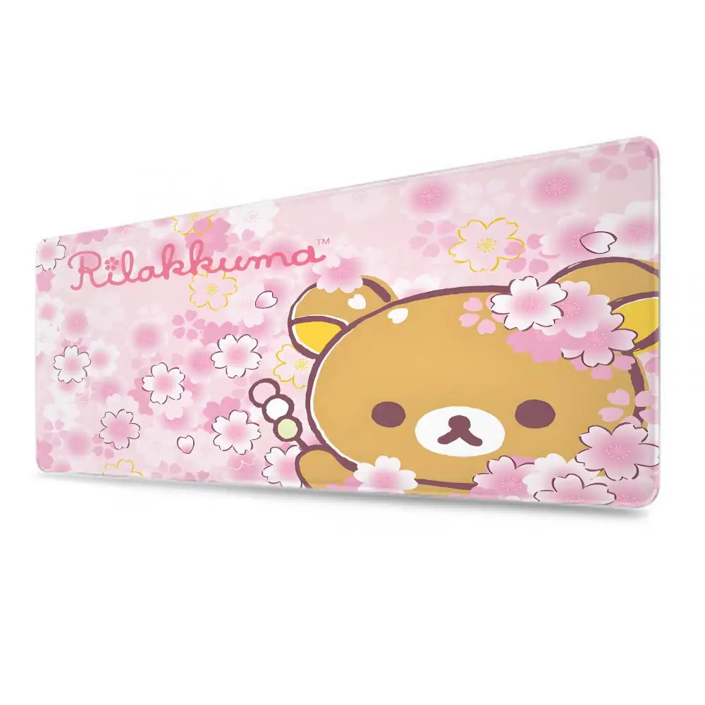 Kawaii Game Rubber Mat Cute Mousepad Non-slip Table Mat Anime Pink Rilakkuma Office Computer Accessories Speed Desktop Mouse Pad