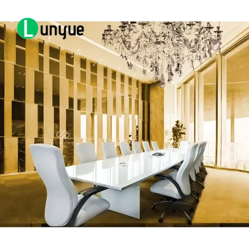 Executive Contemporary Conference Table Modern Office Meeting Furniture Unique Design for Business Boardroom Professional