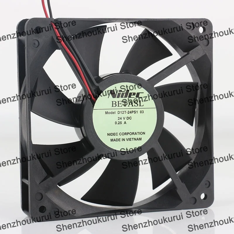 D12T-24PS1 03 Nidec 12V 48V DC24V 0.25A AC EC 12025 120X120X25MM 12CM Industrial Control silent frequency converter Cooling fan