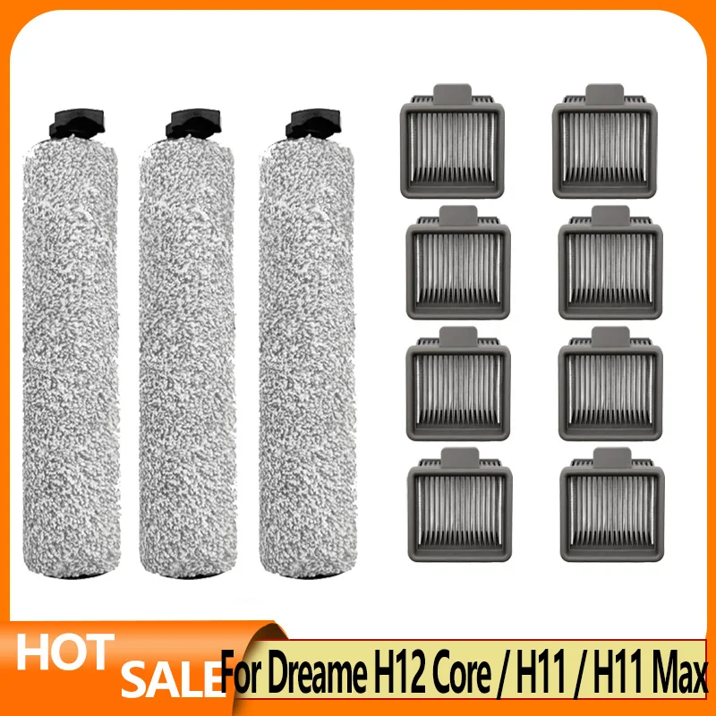 For Dreame H12 Core / Dreame H11 / Dreame H11 Max Vacuum Replacement Parts Roller Brush Hepa Filter Accessories