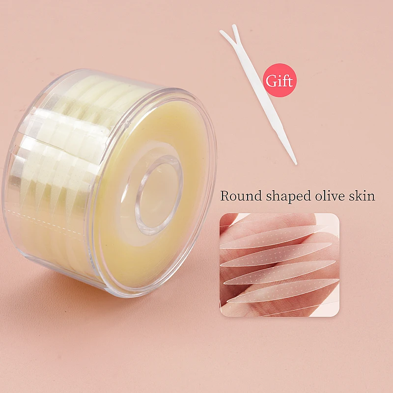 600 stks/doos Grote Ooglid Tape Sticker Dubbele Vouw Zelfklevende Ooglid Tape Stickers S/L Make-Up Helder Beige Onzichtbare tool