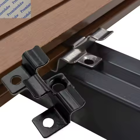 100Pcs Stainless Steel Hidden Composite Decking Clip WPC Deck Fastener