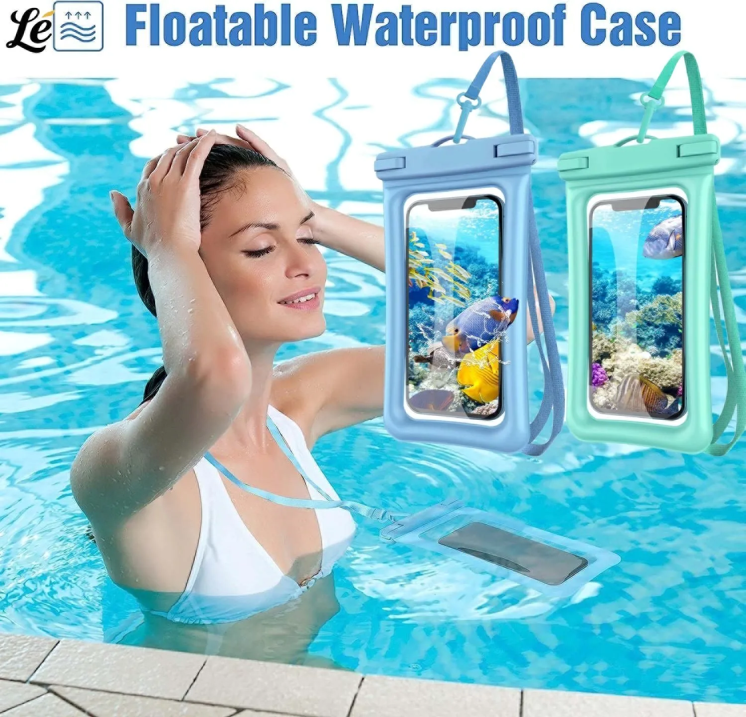 

Waterproof Phone Pouch Universal For iPhone 16-12 Pro Max XS Samsung All Models Swimming Diving Beach Essential Dry Bag