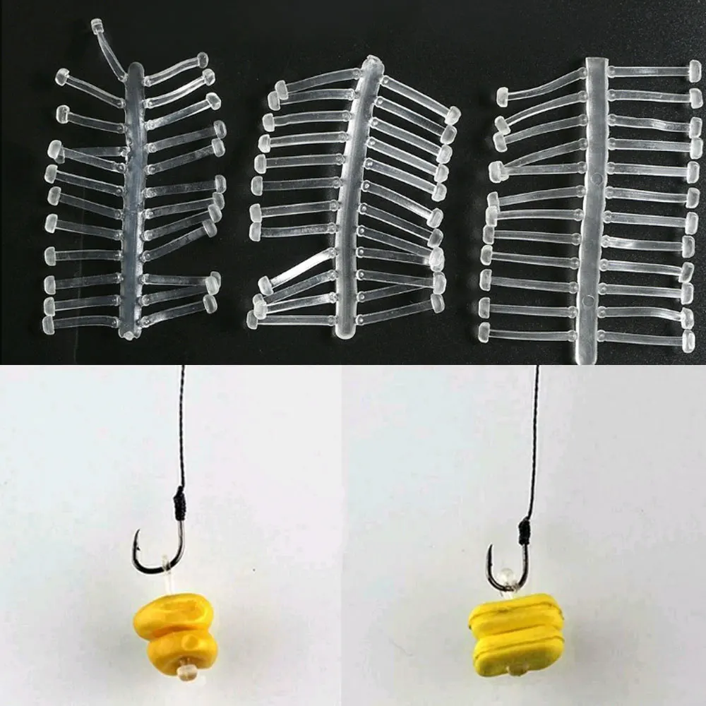 120Pcs/5Sheet Carp Fishing Hair Rig Bait Stop Clear Color Boilie Inserts Tools Fishing Tools