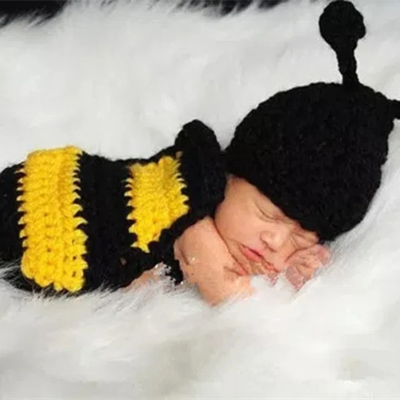 Newborn Handmade Kintted Photography Costume Cute Baby Photo Props Animal Shape Clothing Suit Newborn Photography Outfit