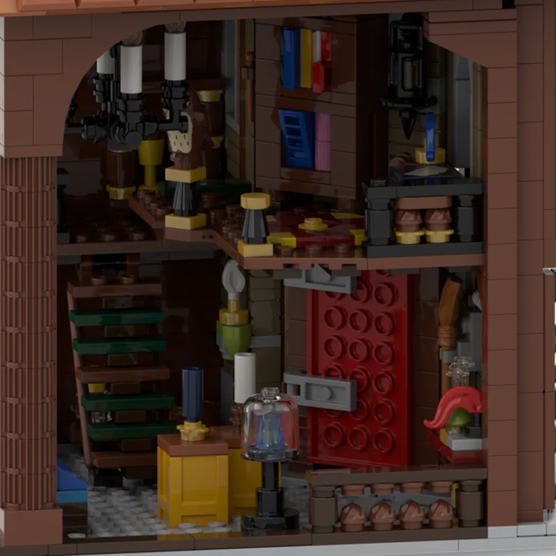 Mittelalterliche Burg Modell Moc Bausteine Zauberer Haus Modell Technologie Ziegel Berühmte Film DIY Montage Spielzeug Bau Geschenk