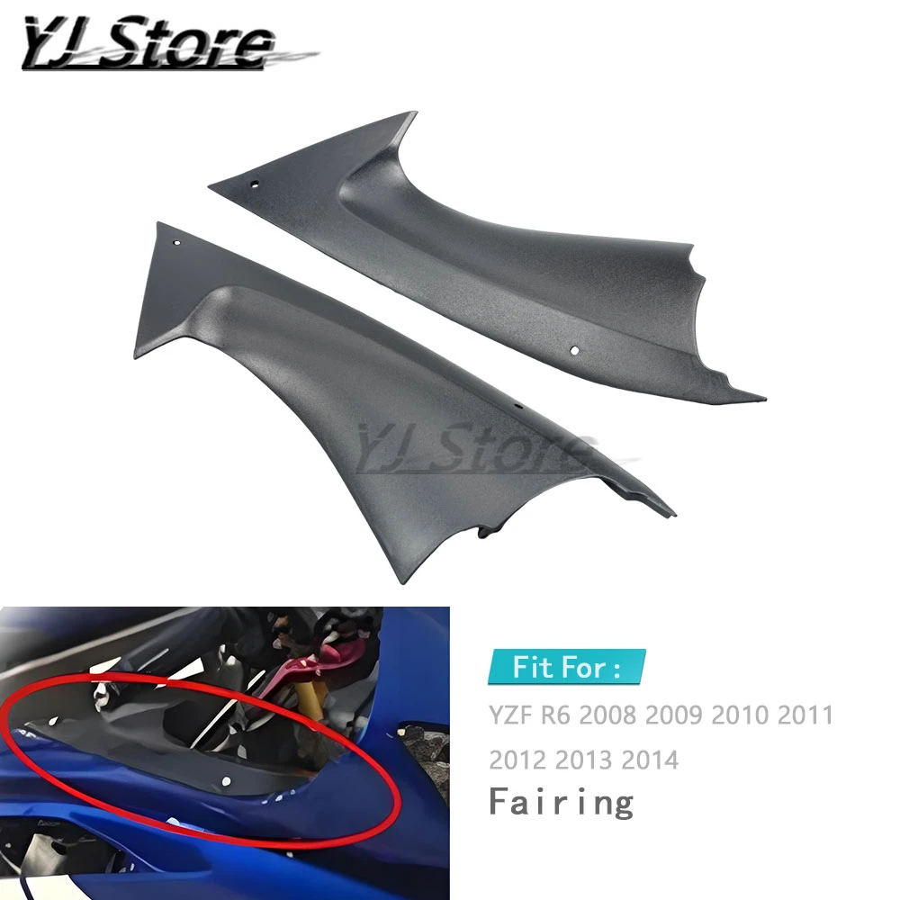 Fit For Yamaha YZF R6 2008 2009 2010 2011 2012 2013 2014 Motorcycle Unpainted Black ABS Air Duct Side Panels Fairing Cover