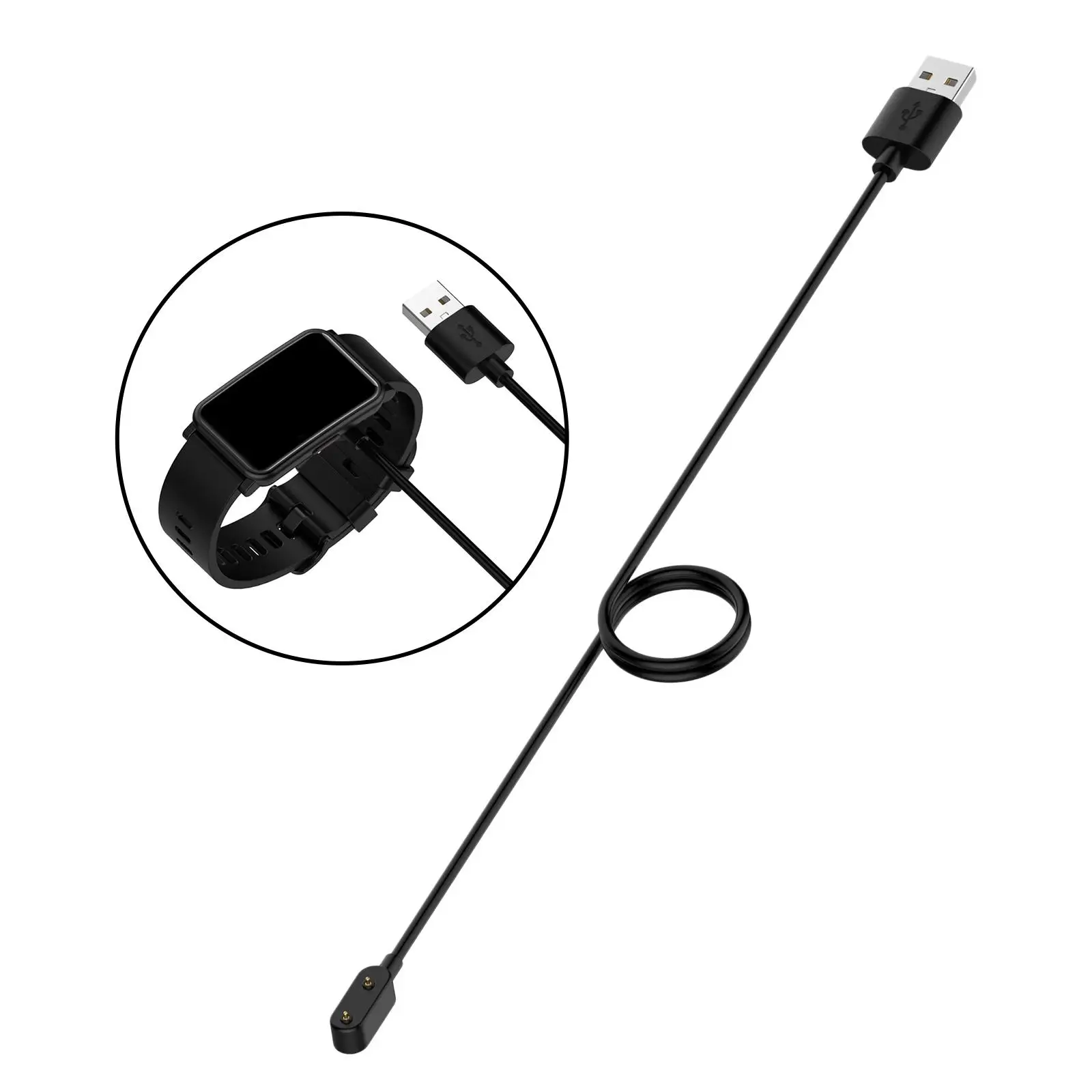 2-4pack Watch Charger Compatible with Huawei Watch Fit USB Charging Cable black