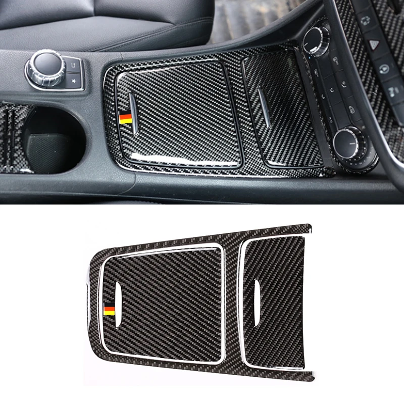 

For Mercedes Benz A GLA CLA Class W176 X156 C117 Carbon Fiber Center Control Panel Cigarette Lighter / Storage Box Cover Trim