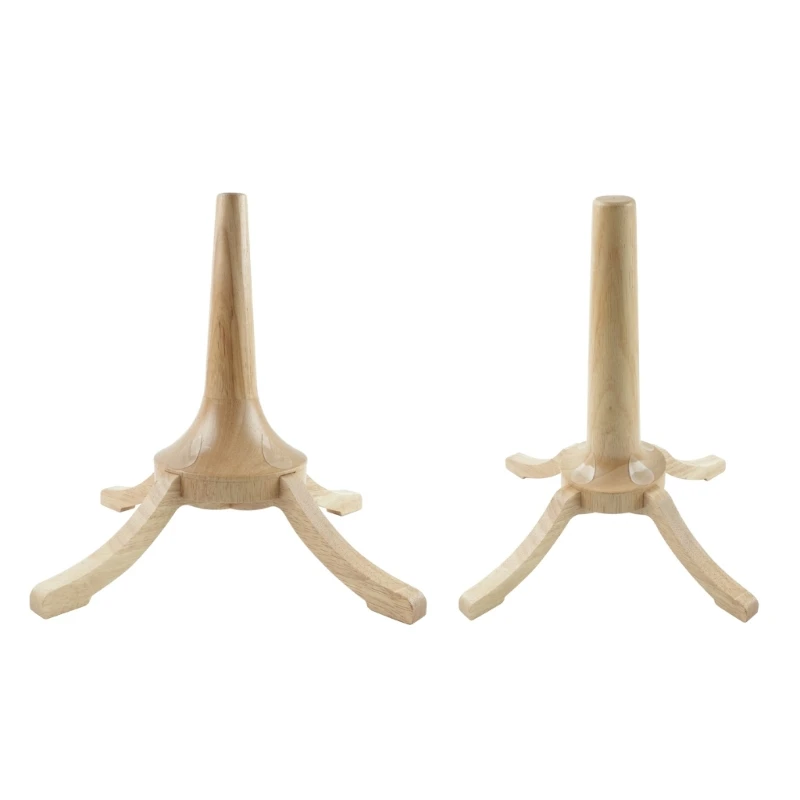 Wooden Soprano Saxophone Holder Elegant Trumpet Display Stand Compacts With Antislip Silicone Pad For Enhanced Safety
