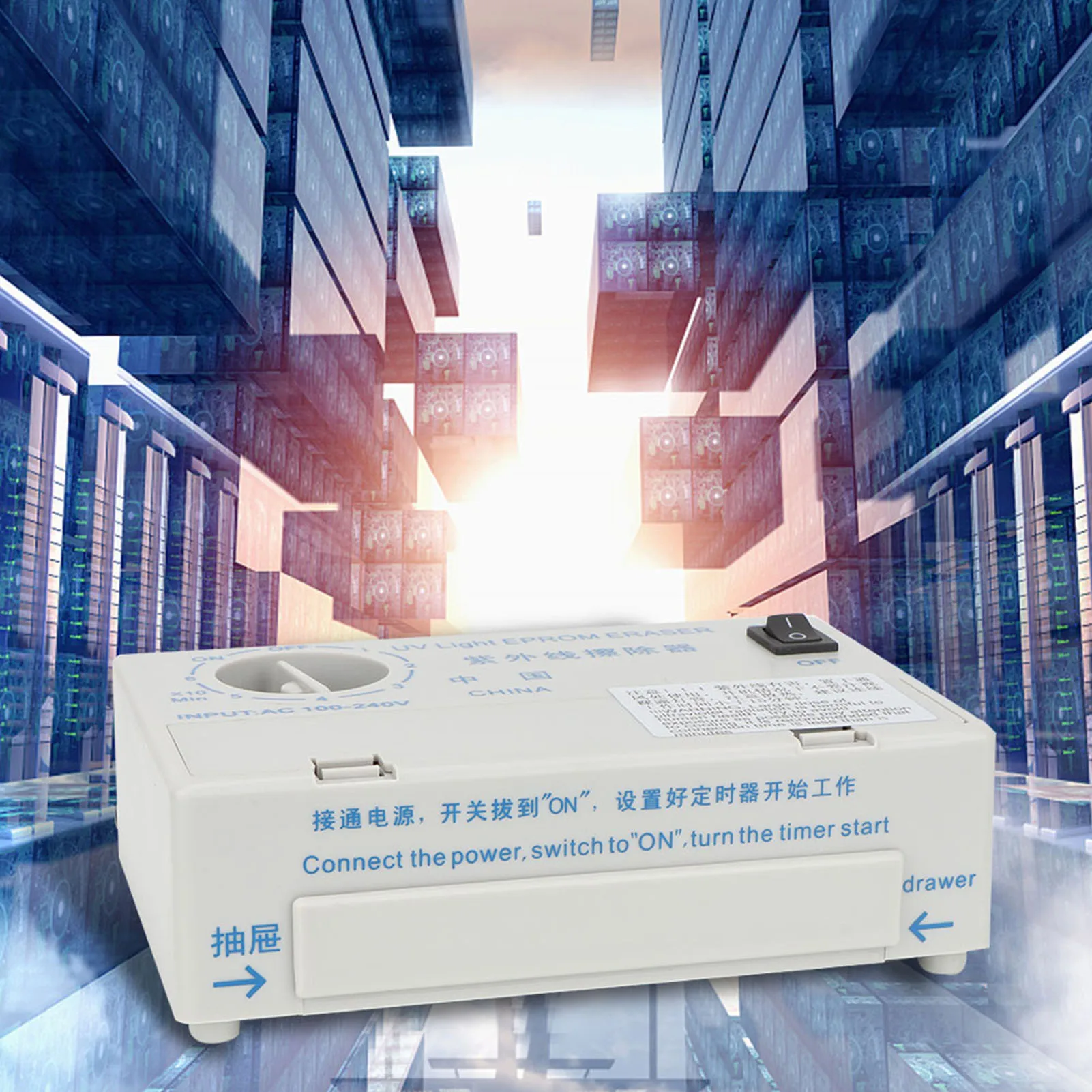 254nm UV EPROM Eraser w/30min Timer Semiconductor IC Programmer Tool Ozone-Free Chip Erasure CE RoHS Certified Ultraviolet Syste